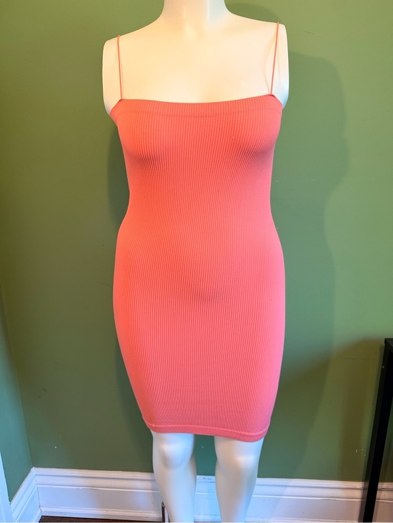 Ardene Dresses & Skirts - Ardene Ribbed Spaghetti Strap Mini Dress in Coral Pink